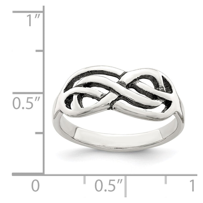Shop Stylish Antiqued Sterling Silver Knot Ring - 14G, 0.85mm, Affordable Elegance-3