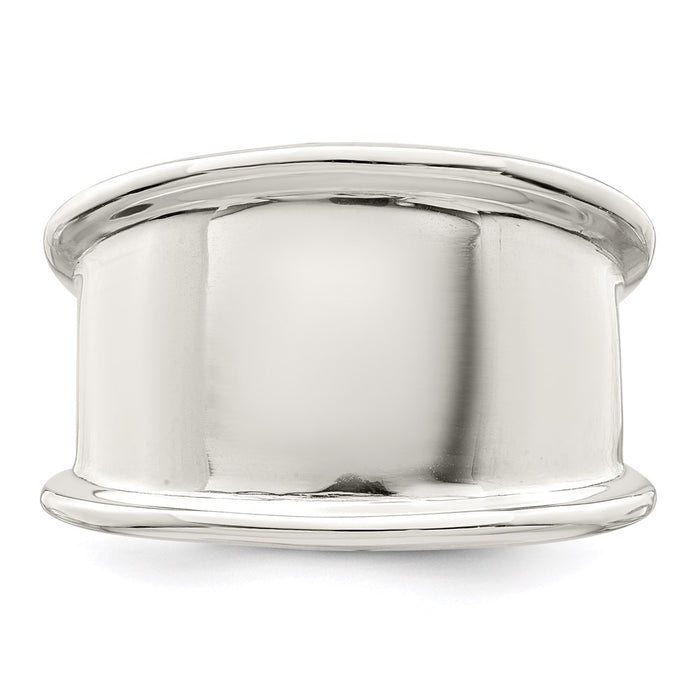 High-Quality 15mm Tapered Sterling Silver Ring - Stylish & Affordable Price-4