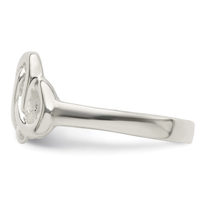 High-Quality Sterling Silver Celtic Heart Ring | Stylish Intricate Design-3