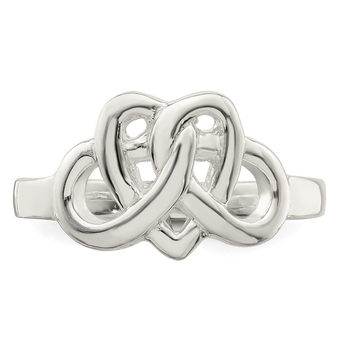 High-Quality Sterling Silver Celtic Heart Ring | Stylish Intricate Design-4