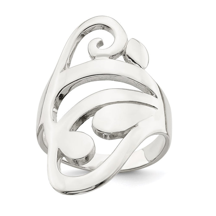 High-Quality Sterling Silver Elegant Scroll Design Ring | Stylish & Affordable-1