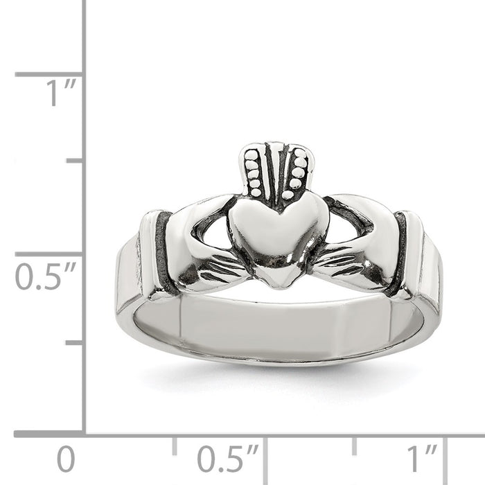 High-Quality Antiqued Sterling Silver Claddagh Ring - Stylish & Affordable!-3