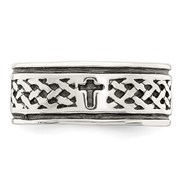 Buy Stylish Sterling Silver Interwoven Cross Ring - High-Quality Design-5