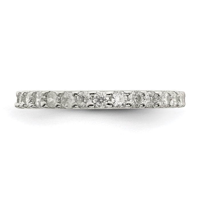 Shop Exclusive Rhodium-Plated Sterling Silver Cubic Zirconia Ring - Stylish Value-4
