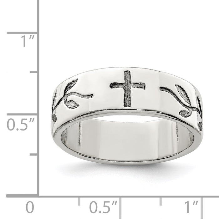 Shop Stylish Vintage-Inspired Sterling Silver Cross Design Ring - Affordable Value-3