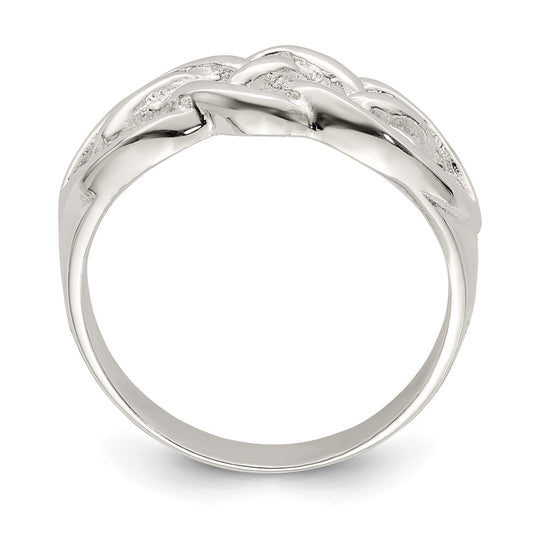 Exclusive Polished Sterling Silver Celtic Woven Design Ring - Stylish Value