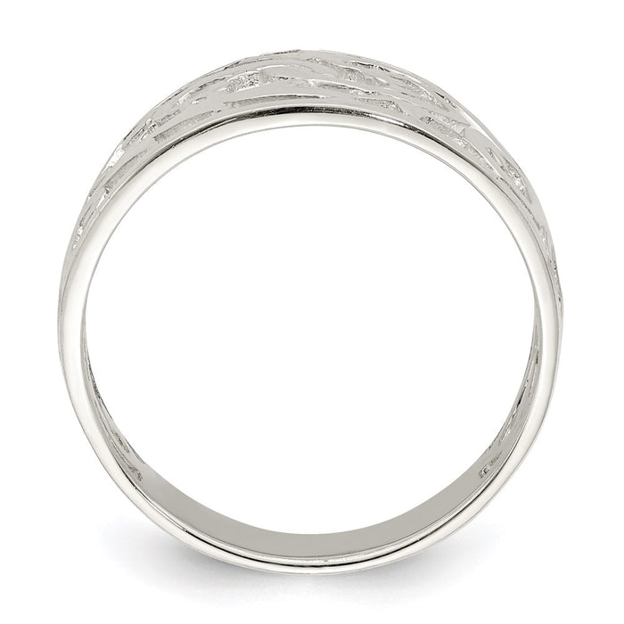 Buy Stylish Rhodium-Plated Sterling Silver Swirl Ring - High-Quality Design-2