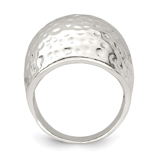 Buy Stylish Textured Dome Ring in Sterling Silver - Affordable Luxury Jewelry