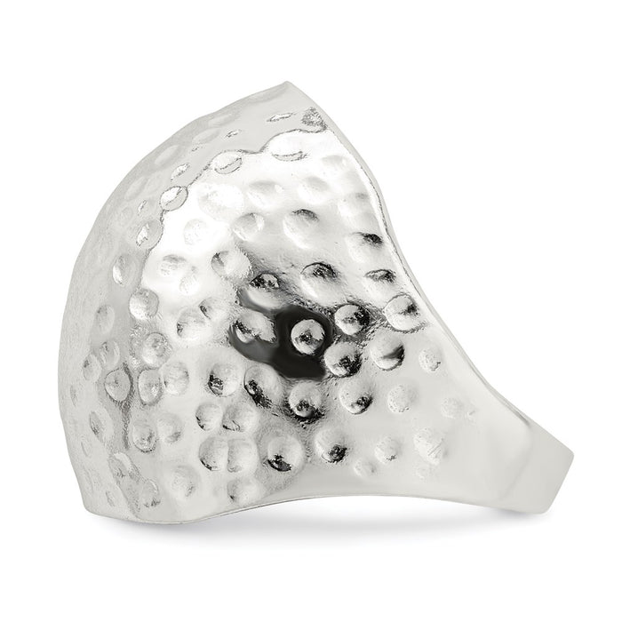 Buy Stylish Textured Dome Ring in .85mm Sterling Silver - Affordable Luxury-4