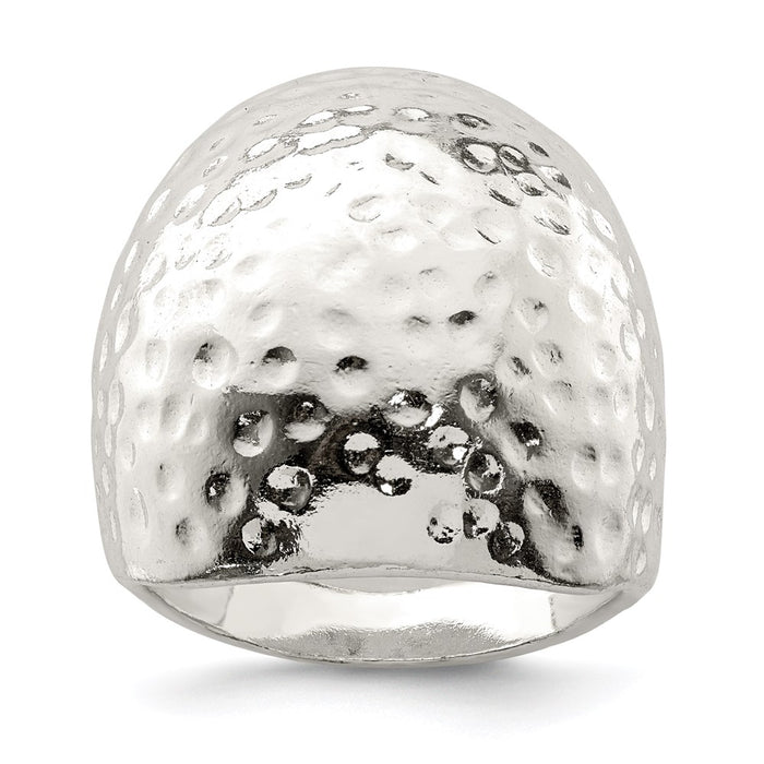 Exclusive Textured Dome Ring in .85mm Sterling Silver - Stylish Value!-1