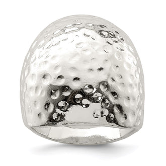 Buy Stylish Textured Dome Ring in Sterling Silver - Affordable Luxury Jewelry