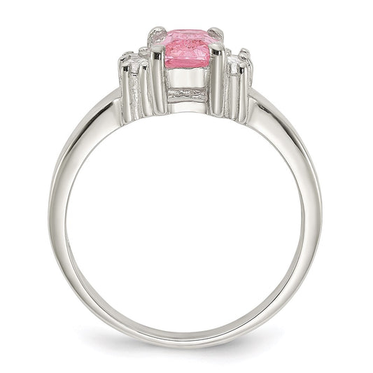 Exclusive Sterling Silver Ring | Pink & White CZ | Stylish Value Find