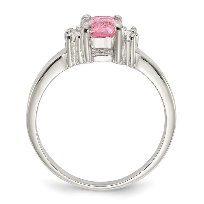 Buy Exclusive Sterling Silver Ring with Pink & White CZ | Stylish Value-2