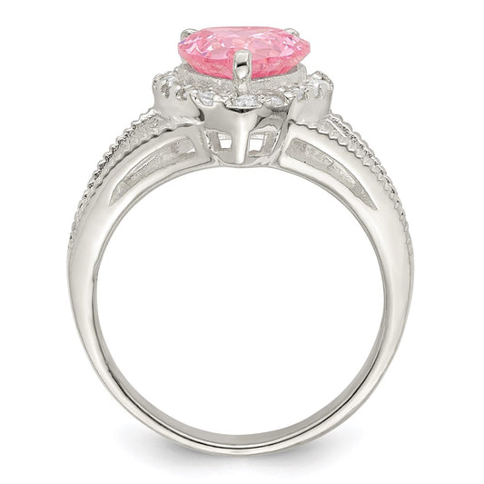 Buy Exclusive Sterling Silver Heart Ring with Pink CZ - Stylish & Affordable!