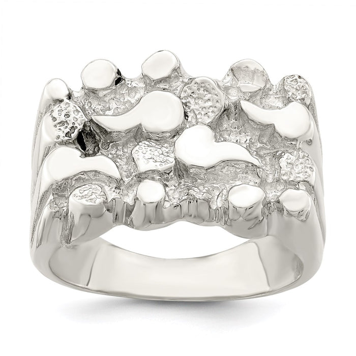 Shop Stylish Sterling Silver Nugget-Style Ring - High-Quality & Affordable-1