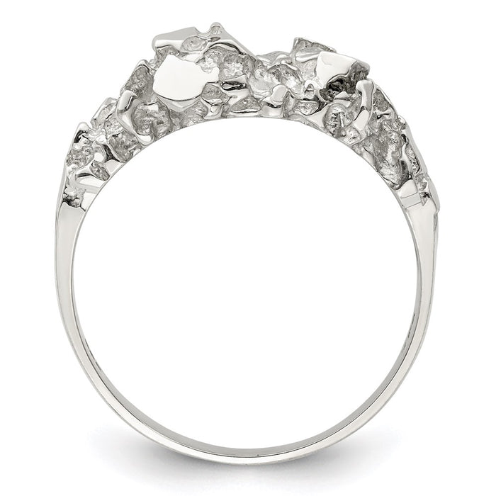 Exclusive Men's Nugget Ring in Sterling Silver - Stylish & Affordable Design-2