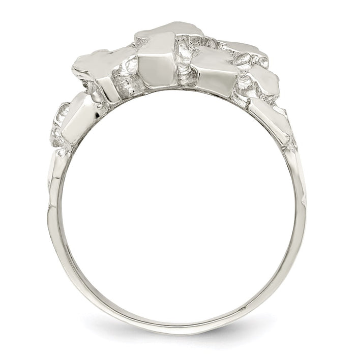 Exclusive Men's Sterling Silver Nugget Ring - Stylish & Affordable Design-3