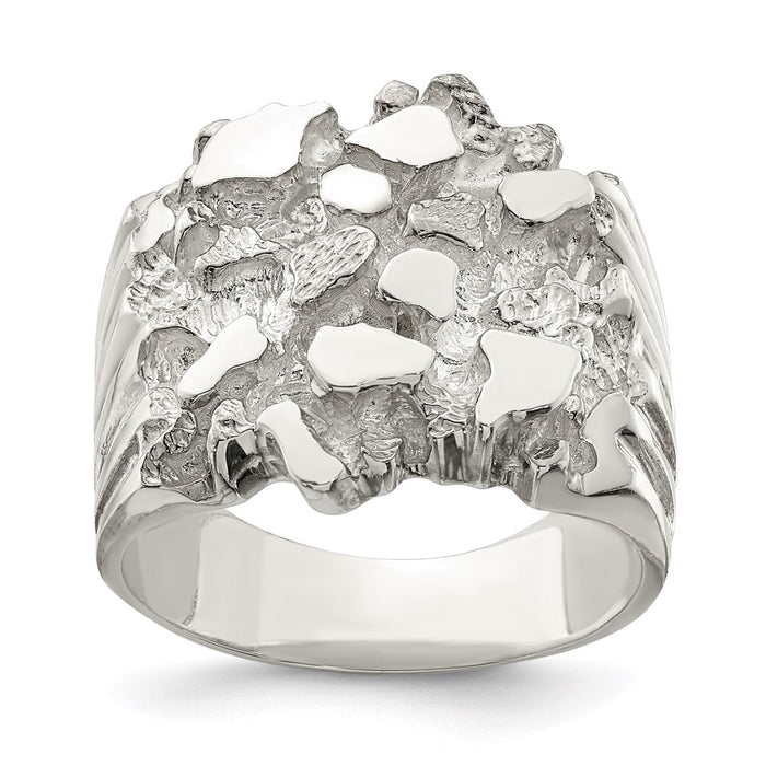 High-Quality Men's Sterling Silver Nugget Ring | Stylish & Affordable Design-1