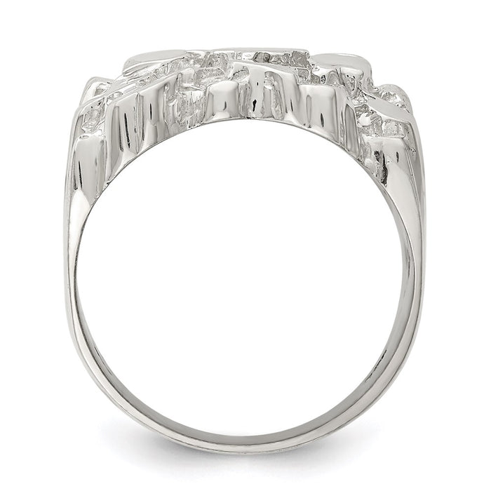Exclusive Men's Nugget Ring in Sterling Silver - Stylish Design, Affordable Price-2