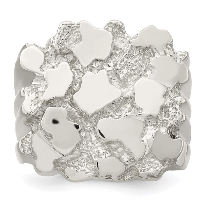 Buy Exclusive Men's Nugget Ring in Sterling Silver - Stylish & Affordable Design-4