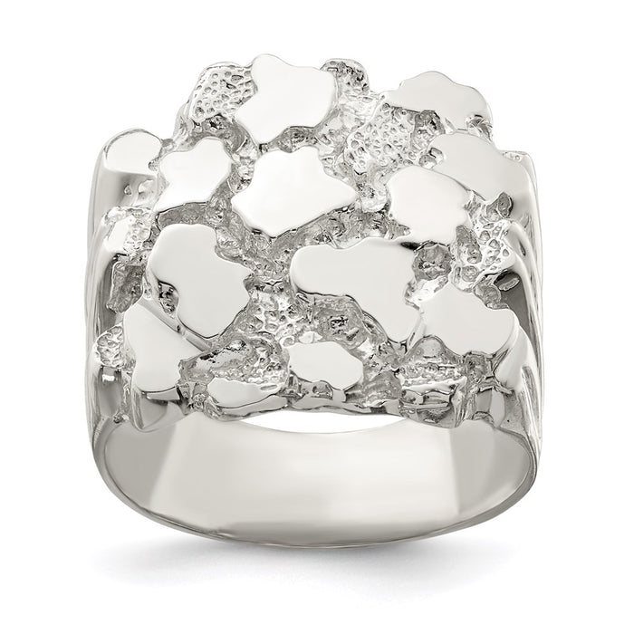 Buy Exclusive Men's Nugget Ring in Sterling Silver - Stylish & Affordable Design-1