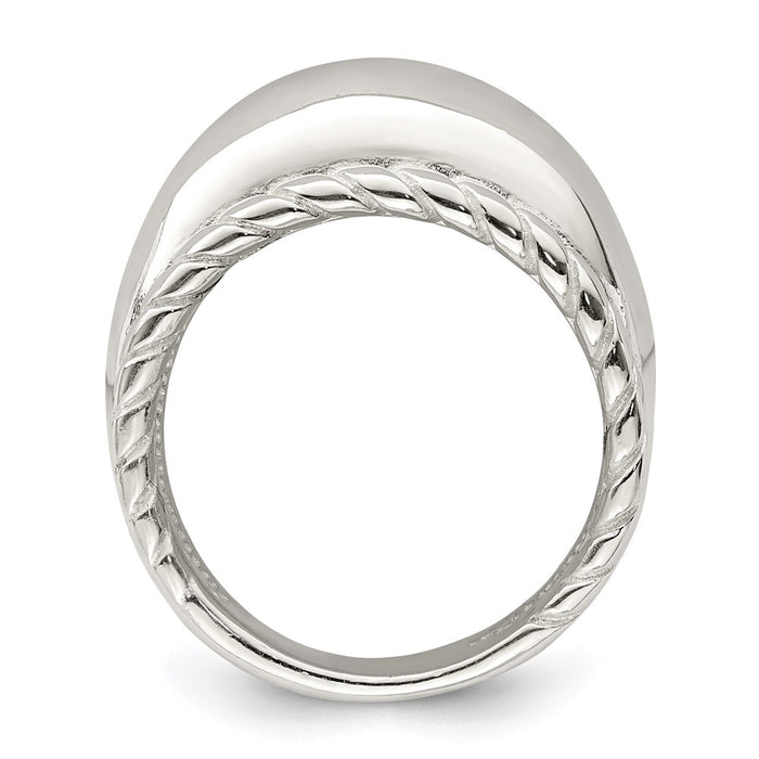 Buy Stylish Twisted Dome Stacked Ring in Sterling Silver - High-Quality Value-2