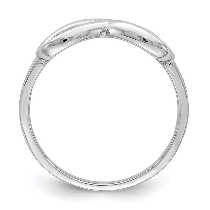 Buy Stylish Rhodium-Plated Sterling Silver Infinity Ring - Affordable Luxury-2