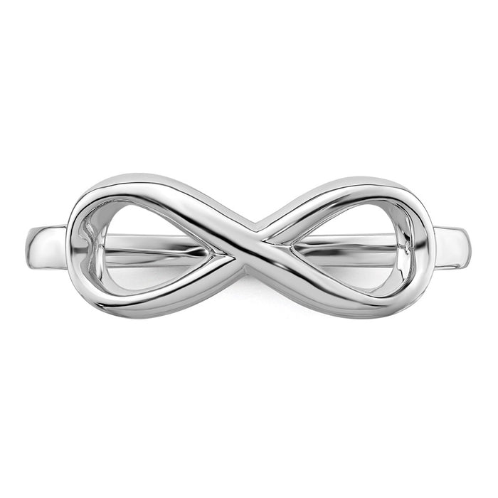 High-Quality Rhodium-Plated Sterling Silver Infinity Band - Stylish Design-4