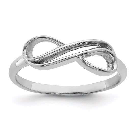 Shop Stylish Rhodium-Plated Sterling Silver Infinity Ring - Affordable Luxury