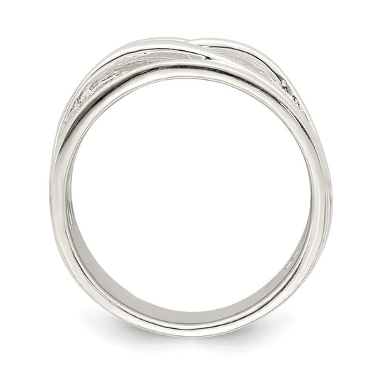 Exclusive Polished Sterling Silver 5-Band Ring - Stylish & Affordable Design