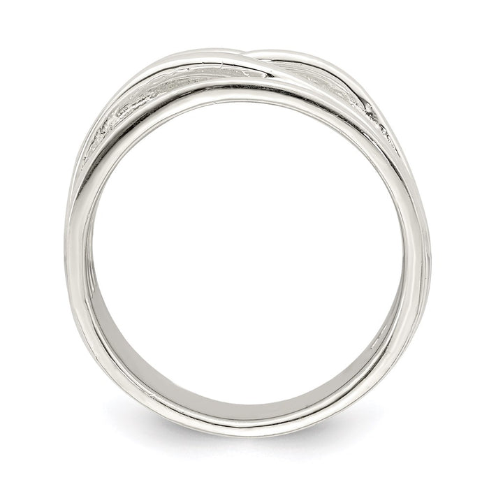 Exclusive Polished Sterling Silver 5-Band Ring - Stylish & Affordable Design-2