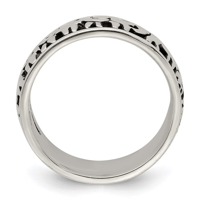 High-Quality Polished & Antiqued Sterling Silver Elephant Ring - Stylish Value-2