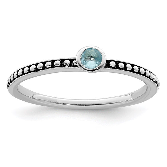 Shop Exclusive Rhodium-Plated Sterling Silver Ring Set with CZ & Glass Accents-3