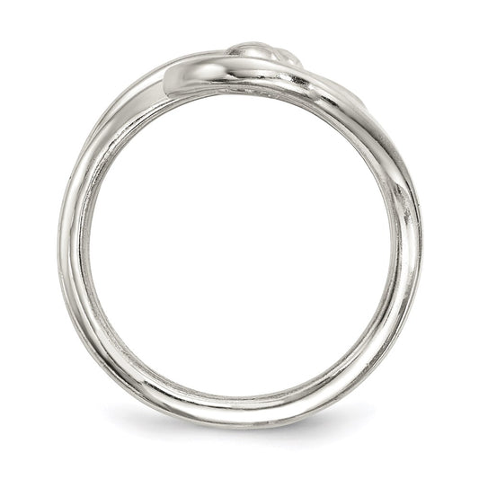 Buy Stylish Polished Sterling Silver Elegant Swirl Ring - High-Quality Design