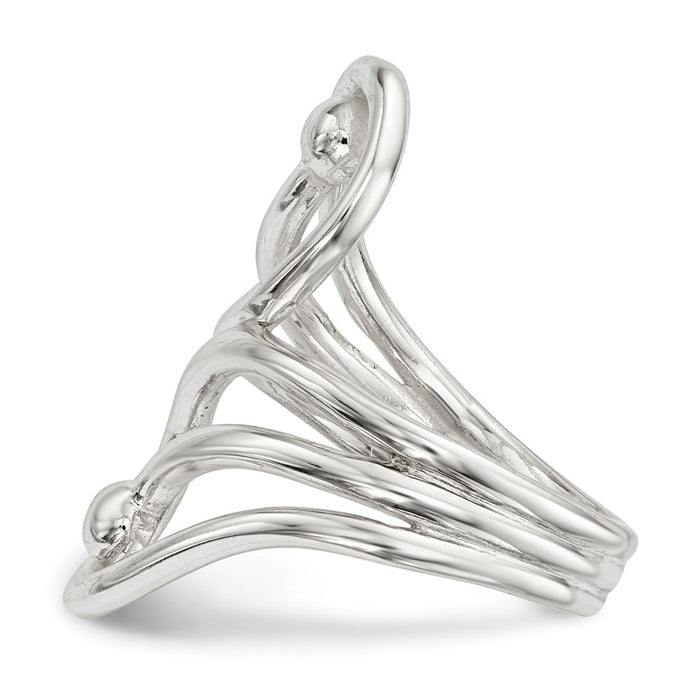 Buy Stylish Polished Sterling Silver Elegant Swirl Ring - High-Quality Design-3