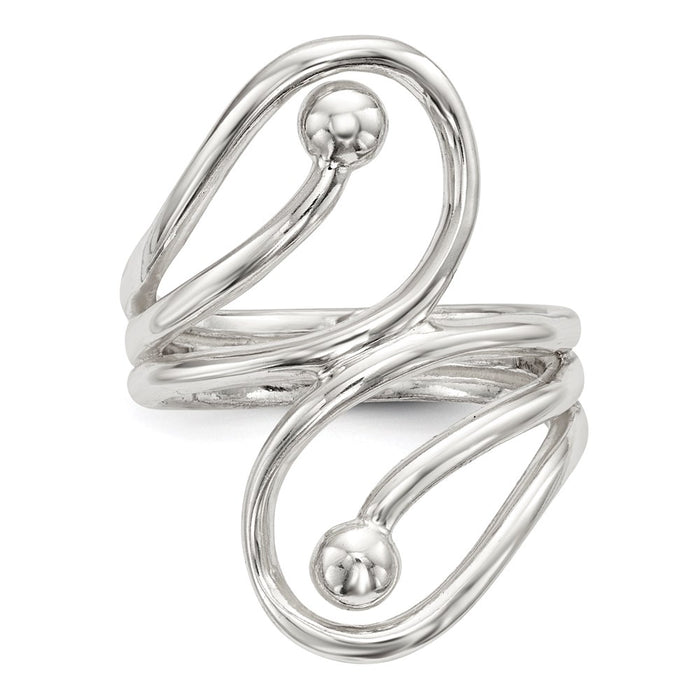 Buy Stylish Polished Sterling Silver Elegant Swirl Ring - High-Quality Design-4