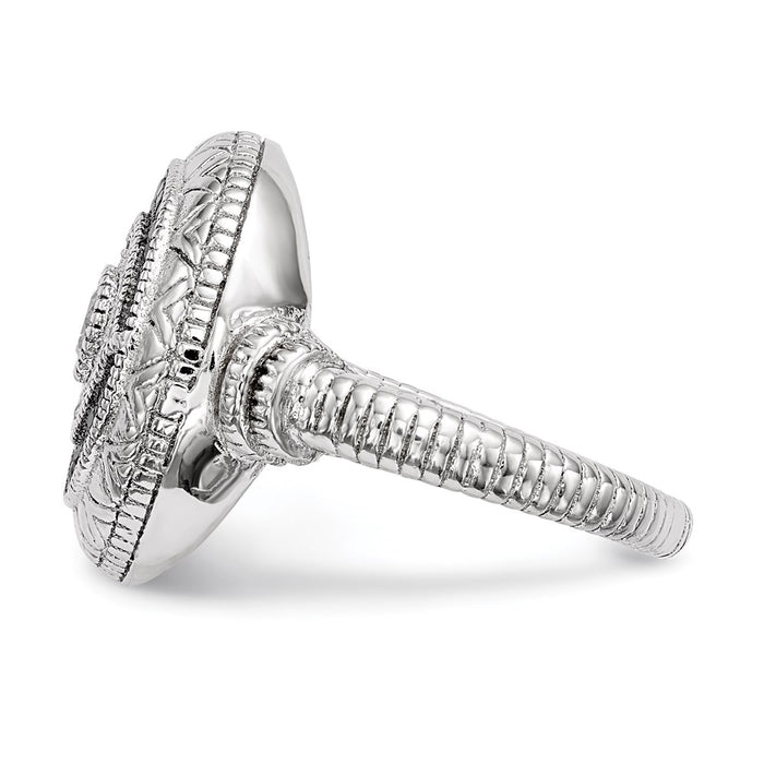 Shop Exclusive Rhodium-Plated Sterling Silver Evil Eye Ring | Stylish CZ-3