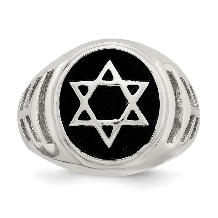 Buy Stylish Antiqued Sterling Silver Star of David Ring - Affordable Elegance-5