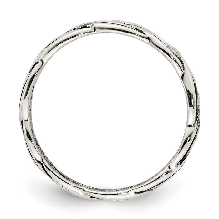 High-Quality Antiqued Celtic Design Sterling Silver Ring - Stylish Value!-2