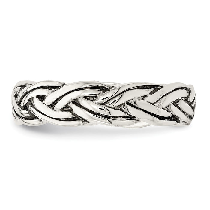High-Quality Antiqued Celtic Design Sterling Silver Ring - Stylish Value!-3