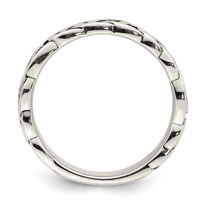 High-Quality Antiqued Celtic Knot Band in Sterling Silver - Stylish Value Piece-2