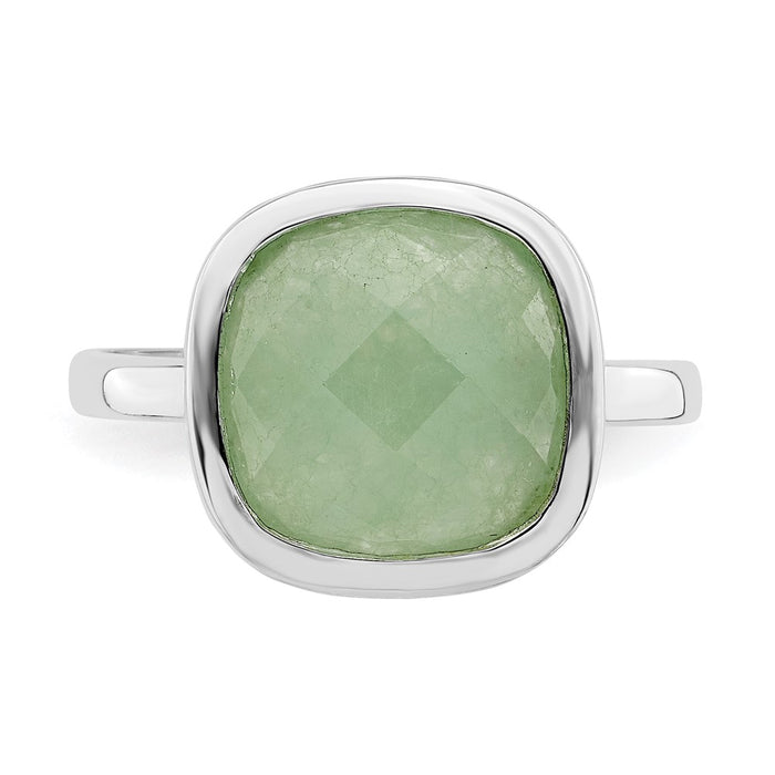 Buy Stylish Rhodium-Plated Sterling Silver Green CZ Ring - Affordable Elegance-4