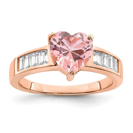 Shop Stylish Rose Gold-Plated Heart Ring, 14K Silver & Crystal for Affordable Luxury