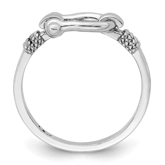 Buy Stylish De-Ani Polished Sterling Silver Ring | Rhodium-Plated, Size 10-2