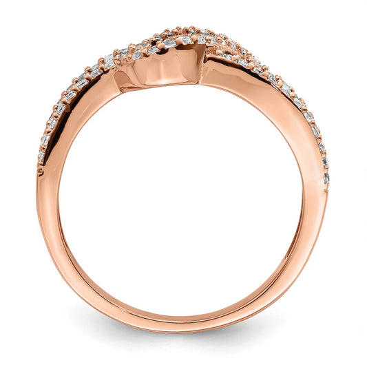 Buy Stylish Sterling Silver Rose Gold-Tone CZ Ring | Elegant & Affordable