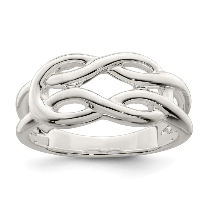 Buy Stylish Polished Sterling Silver Celtic Knot Ring - Affordable Elegance-1