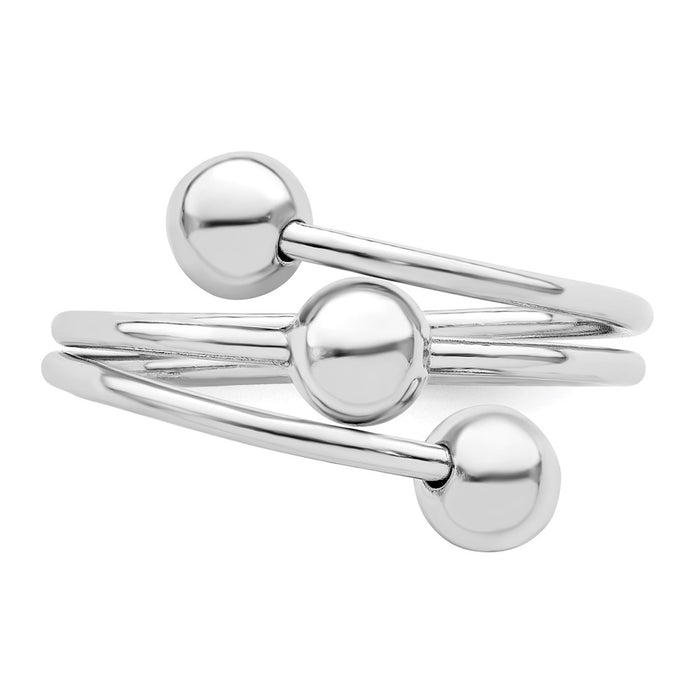 Exclusive Polished 3-Ball Ring in Rhodium-Plated Sterling Silver | Stylish Value-4
