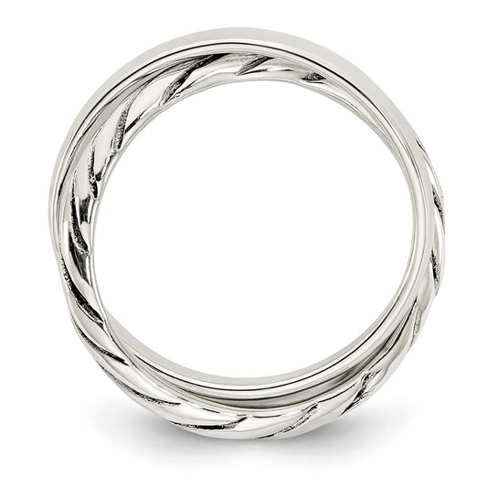 Shop Stylish Polished Twisted Intertwined Sterling Silver Rings - Affordable Elegance