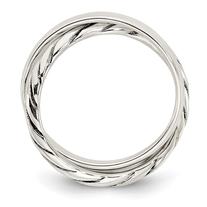 Exclusive Polished Twisted Sterling Silver Rings - Stylish Design, Affordable Price-2