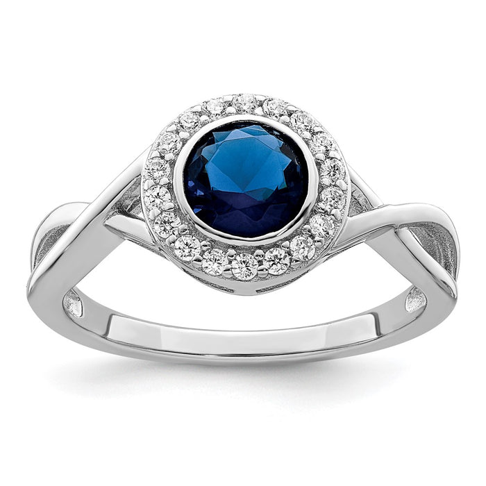Shop Exclusive Rhodium-Plated Sterling Silver Ring with CZ & Glass Stones | Stylish Value-1